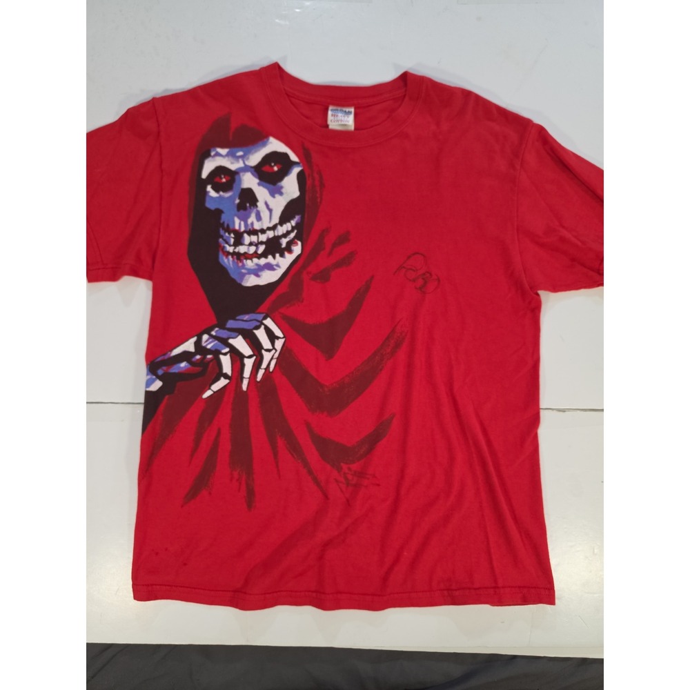 Vtg 2008 Misfits T Shirt L Signed by Robo Crimson Ghost Tour Band Black Flag